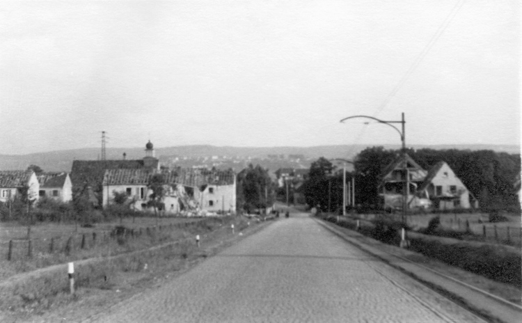 Lebacher Landstraße 1944 nach Luftangriff